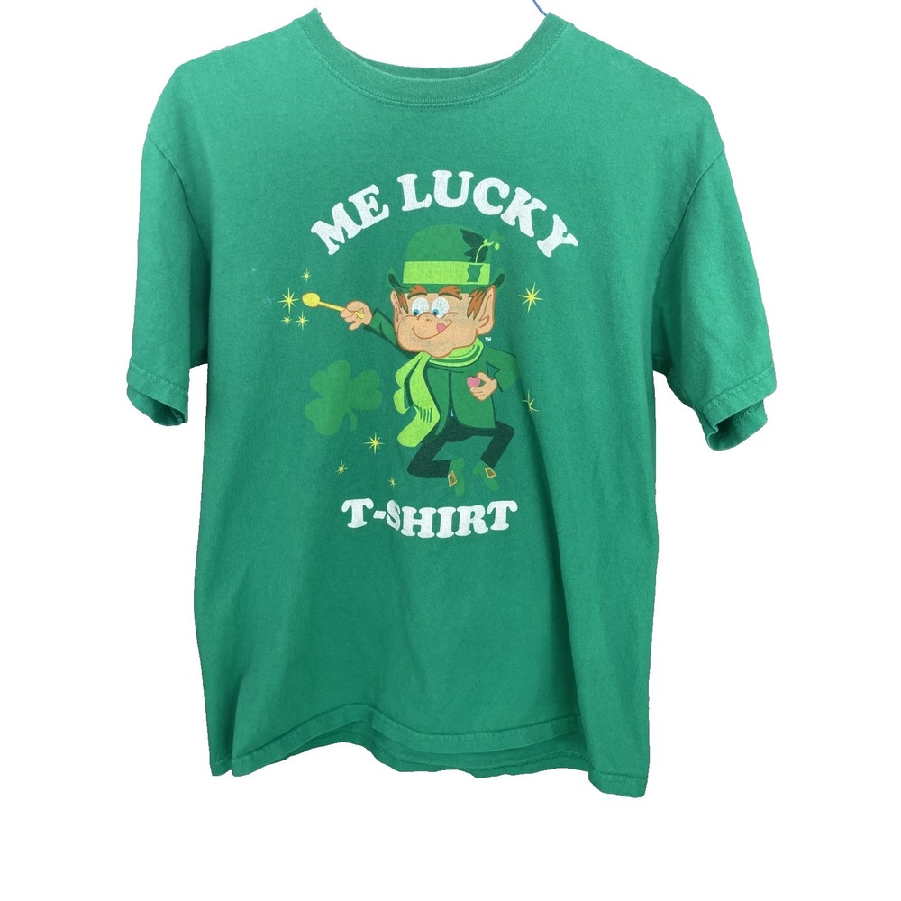 St.‎ Patrick's Day Leprechaun Men's Me Lucky T-Shirt Shirt Novelty Charms Large